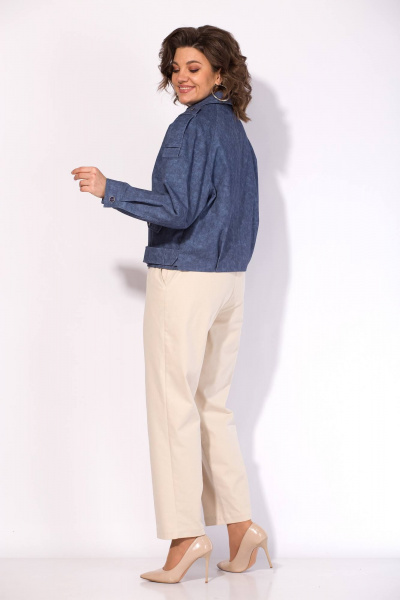 Брюки, жакет Liliana 1522-1507 синий - фото 6