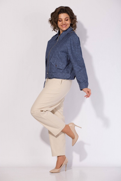 Брюки, жакет Liliana 1522-1507 синий - фото 4