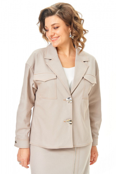 Жакет, юбка VI ORO VR-1245 бежевый - фото 7