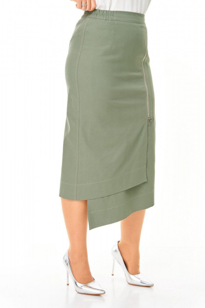 Жакет, юбка VI ORO VR-1245 олива - фото 12