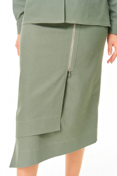 Жакет, юбка VI ORO VR-1245 олива - фото 8