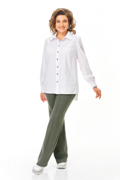 Блуза, брюки, жилет VI ORO VR-1246 олива - фото 8