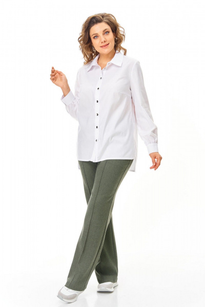 Блуза, брюки, жилет VI ORO VR-1246 олива - фото 7