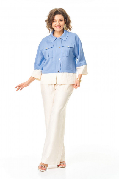 Брюки, жакет VI ORO VR-1251 голубой - фото 17