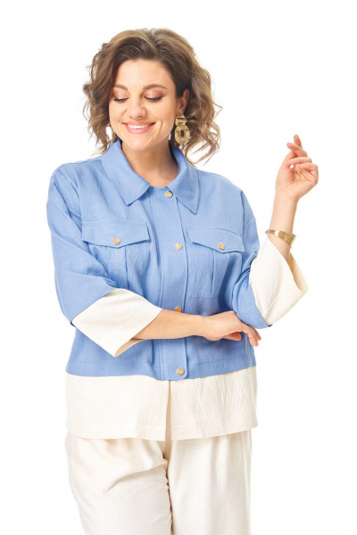 Брюки, жакет VI ORO VR-1251 голубой - фото 6