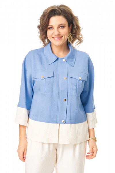 Брюки, жакет VI ORO VR-1251 голубой - фото 5