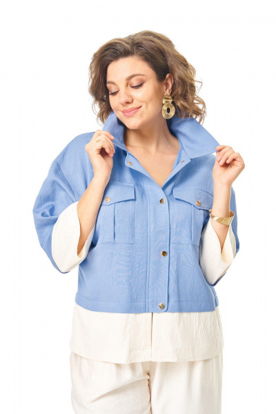 Брюки, жакет VI ORO VR-1251 голубой - фото 3