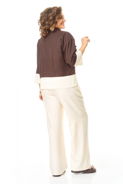 Брюки, жакет VI ORO VR-1251 шоколад - фото 9