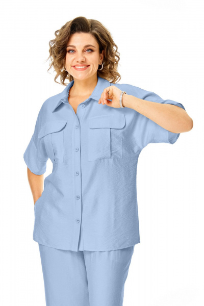 Блуза, брюки VI ORO VR-1257 голубой - фото 12