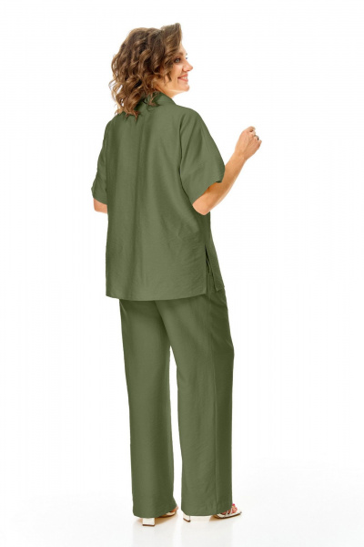 Блуза, брюки VI ORO VR-1257 олива - фото 4