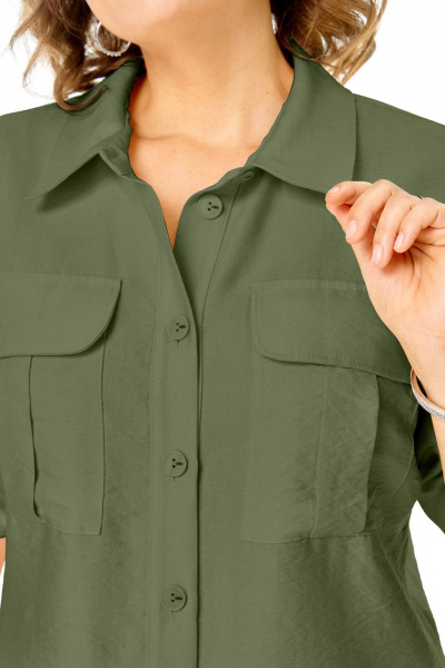 Блуза, брюки VI ORO VR-1257 олива - фото 3