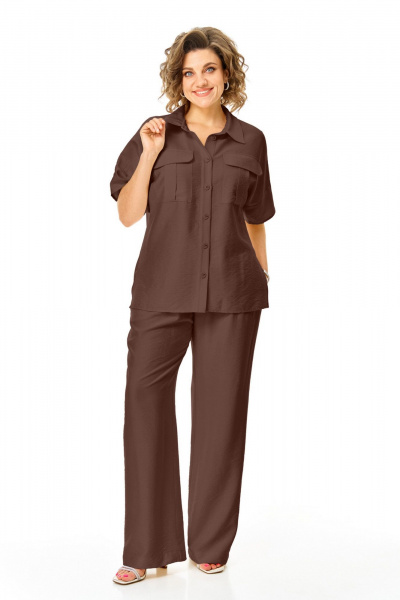 Блуза, брюки VI ORO VR-1257 шоколад - фото 9