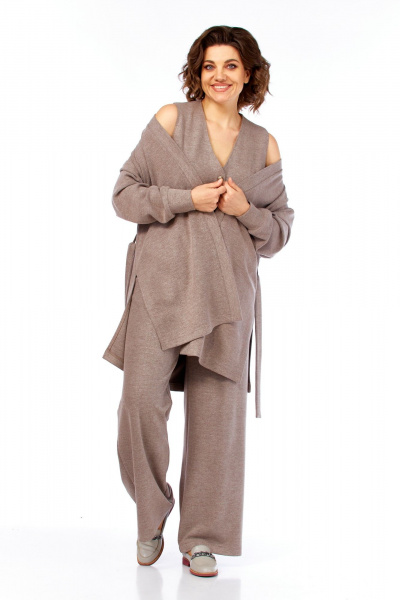 Брюки, жилет, кардиган Диомант 2142 капучино - фото 7