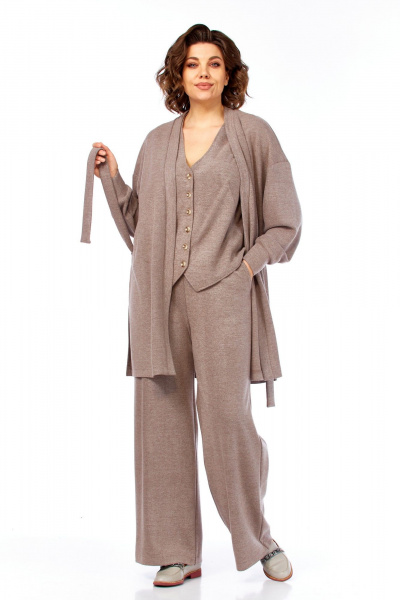 Брюки, жилет, кардиган Диомант 2142 капучино - фото 6