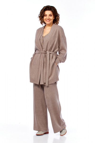 Брюки, жилет, кардиган Диомант 2142 капучино - фото 1