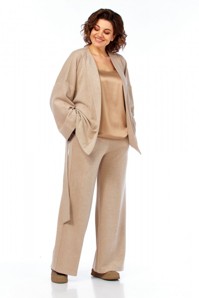 Брюки, кардиган, топ Диомант 2143 бежевый - фото 9