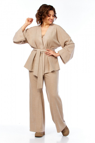 Брюки, кардиган, топ Диомант 2143 бежевый - фото 8