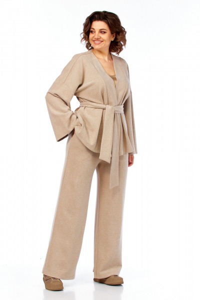 Брюки, кардиган, топ Диомант 2143 бежевый - фото 7