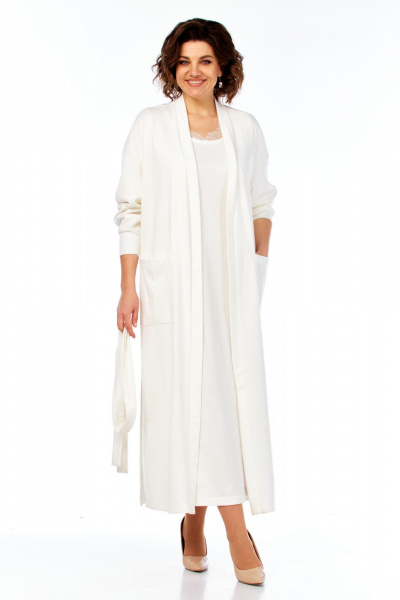 Кардиган, платье Диомант 2145 молоко - фото 3