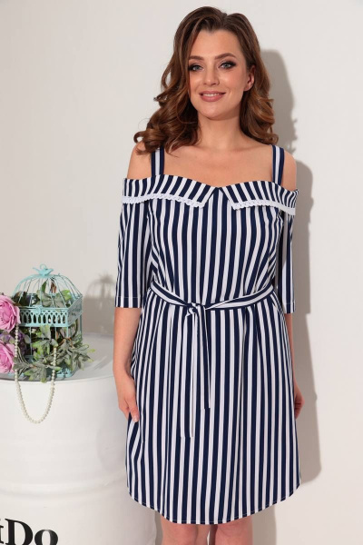 Платье с широкими бретелями и карманами из текстиля Mido М71 - фото 5