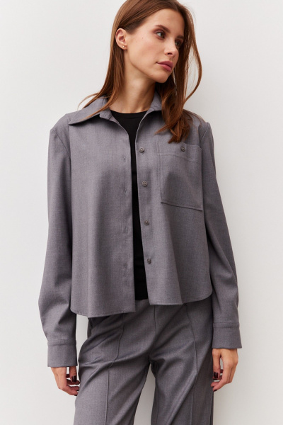 Блуза Luitui R5059 серый - фото 6