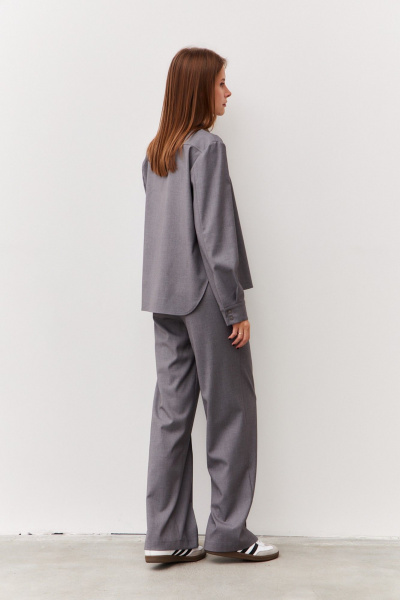 Блуза Luitui R5059 серый - фото 3