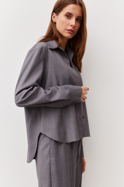 Блуза Luitui R5059 серый - фото 2