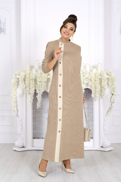 Платье Ninele 6094 бежевый - фото 7