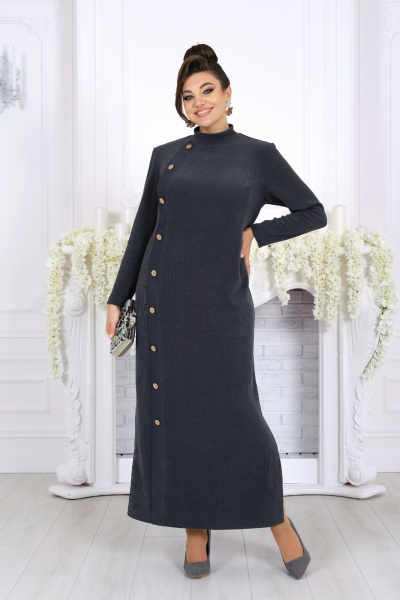 Платье Ninele 6094 серый - фото 3