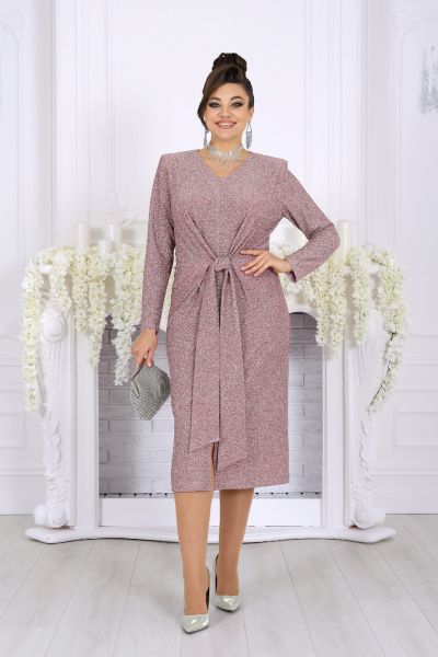 Платье Ninele 6096 пудра - фото 1