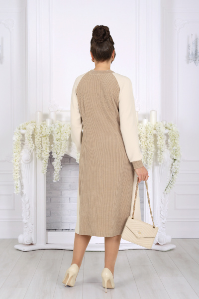 Платье Ninele 6097 бежевый - фото 11