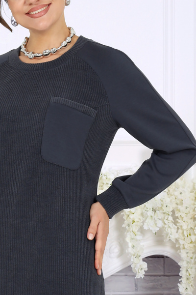 Платье Ninele 6097 серый - фото 4