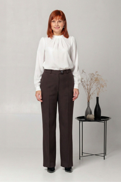 Брюки Соджи 696 коричневый_шоколад - фото 1