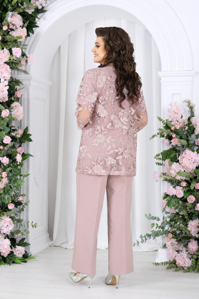 Блуза, брюки, кардиган Ninele 7498 пудра - фото 9