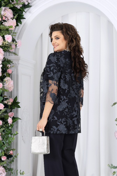 Блуза, брюки, кардиган Ninele 7498 темно-синий - фото 11