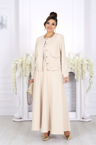 Блуза, жакет, юбка Ninele 7522 молочный - фото 3