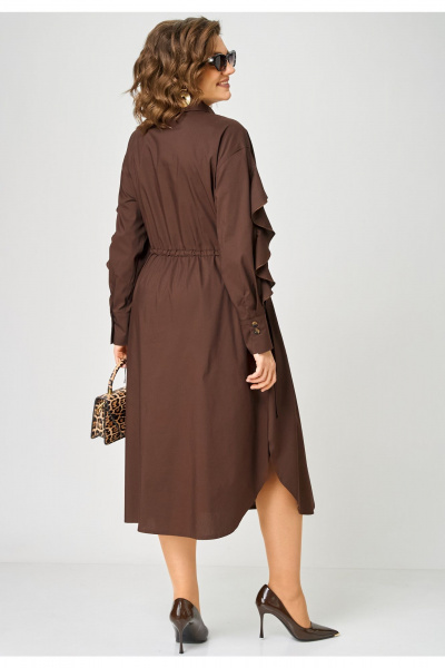 Платье EVA GRANT 7223 шоколадный - фото 7