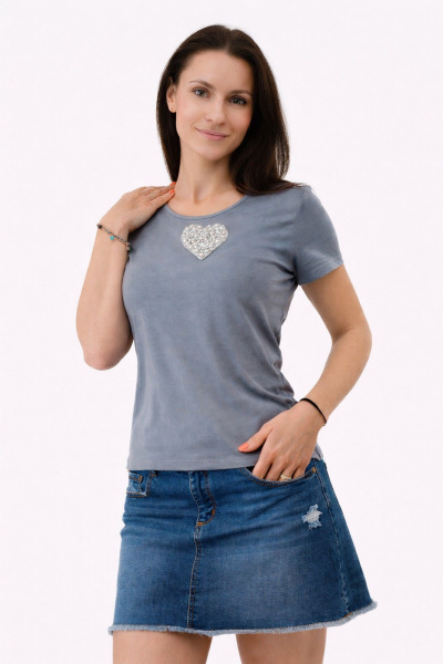 Майка трикотаж на каждый день OLANTIZ БПР001 сердечко - фото 1