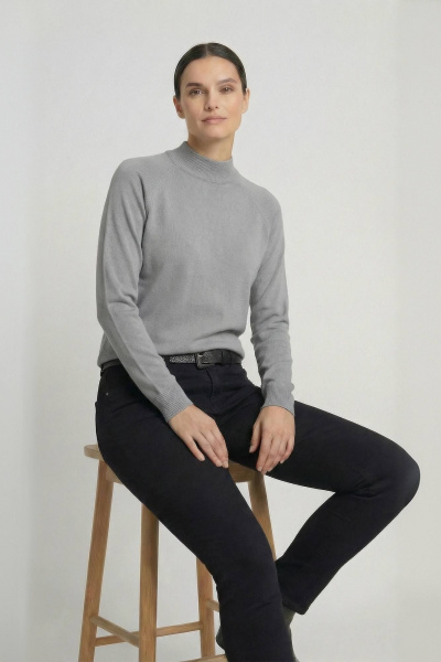 Демисезонный серый свитер прямого силуэта реглан Полесье С3316-15 5С1754-Д43 158,164 ангора - фото 6