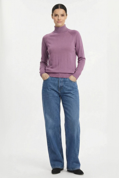 Демисезонный вязаный свитер прямого силуэта реглан Полесье С3316-15 5С1754-Д43 170,176 клеверная_дымка - фото 2