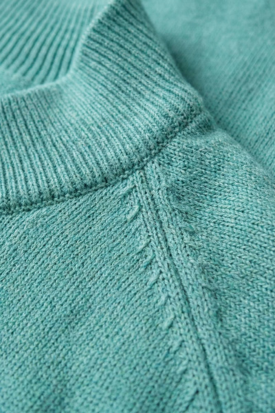 Демисезонный вязаный свитер реглан с двойной стойкой Полесье С3316-15 5С1754-Д43 170,176 морской_бриз - фото 4
