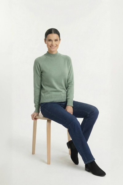 Демисезонный свитер прямого силуэта реглан с двойной стойкой Полесье С3316-15 5С1754-Д43 158,164 прибой_16-5806 - фото 6