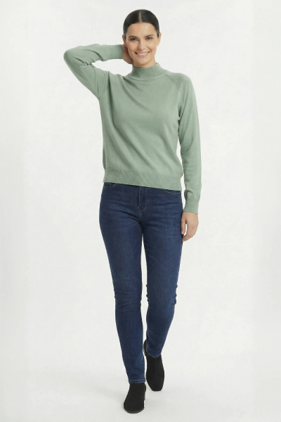 Демисезонный вязаный свитер реглан с двойной стойкой Полесье С3316-15 5С1754-Д43 170,176 прибой_16-5806 - фото 3