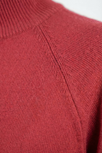 Демисезонный розовый свитер из трикотажа с длинным рукавом реглан и двойной стойкой Полесье С3316-15 5С1754-Д43 170,176 ягодный - фото 5