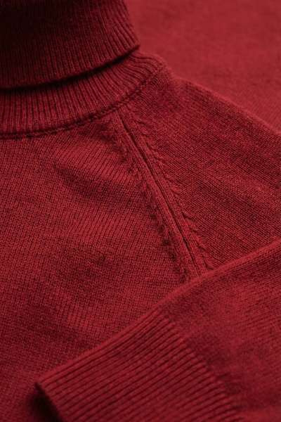 Свитер женский из трикотажа с высоким воротником-лестиком Полесье С3433-17 7С1582-Д43 158,164 спелая_вишня - фото 5