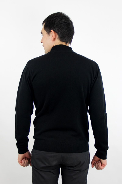 Демисезонный черный свитер вязаный с длинным рукавом Полесье С3012-15 5С1749-Д43 170,176 глубокий_черный - фото 3