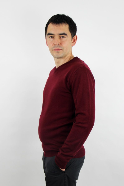 Джемпер с рукавом реглан и зауженным к низу из вязаного трикотажа Полесье С5297-16 8С0491-Д43 170,176 св.бордовый - фото 3