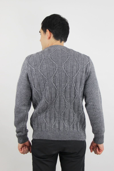 Джемпер мужской из шерсти с длинным рукавом и воротником-ластик Полесье С5590-19 9С0353-Д43 170,176 маренго - фото 4