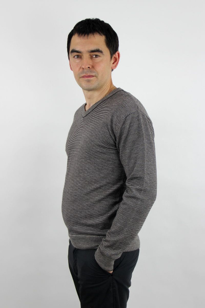 Джемпер трикотажный вязаный демисезонный на каждый день Полесье С5599-19 9С0255-Д43 182,188 кофейное_зерно - фото 3