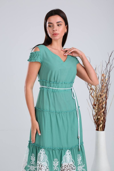 Платье Verita 1199 бирюза - фото 4